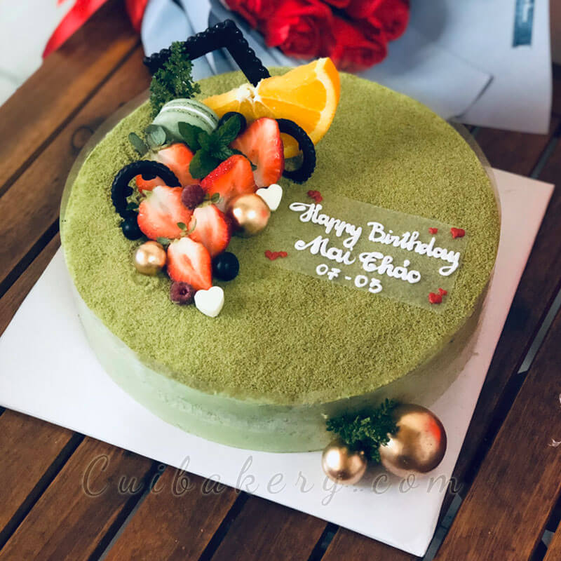 Mẫu Bánh Mousse Matcha Yogurt- MMY019