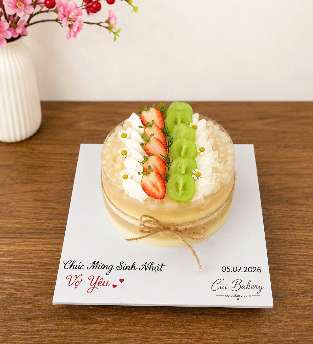 Rau câu dừa sen nhãn kem cheese