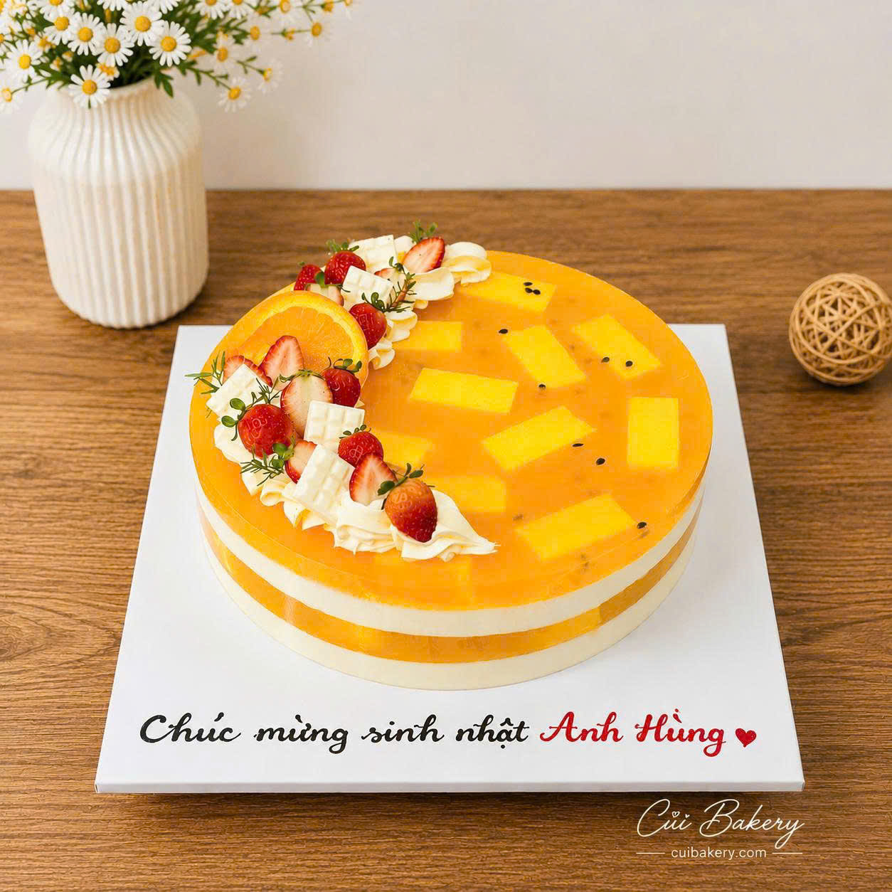 Rau câu phô mai chanh dây