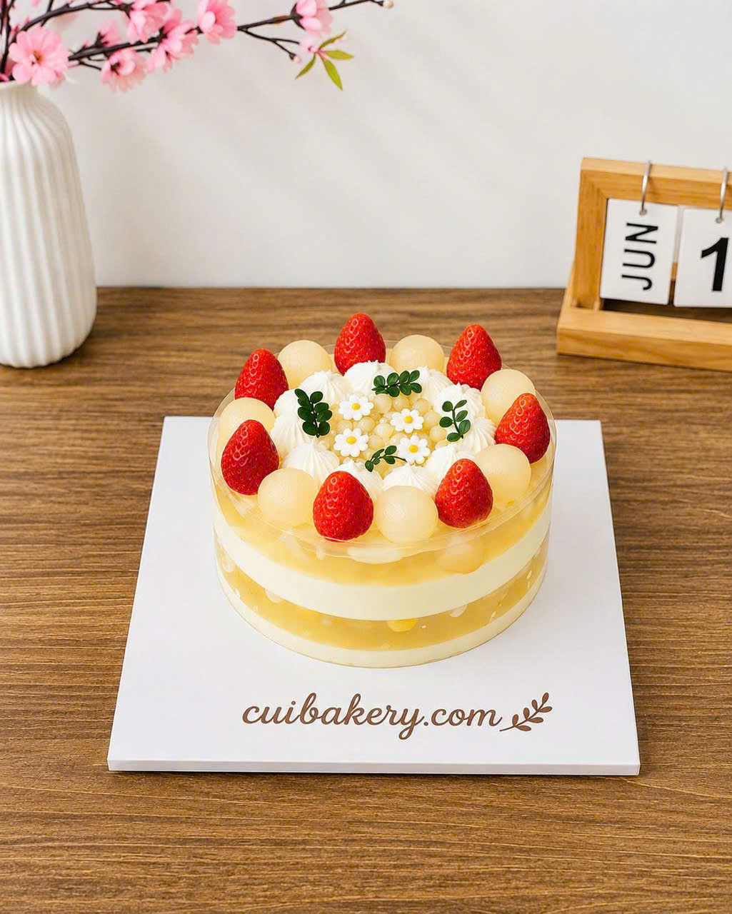 Rau câu dừa sen nhãn kem cheese - MRKC005