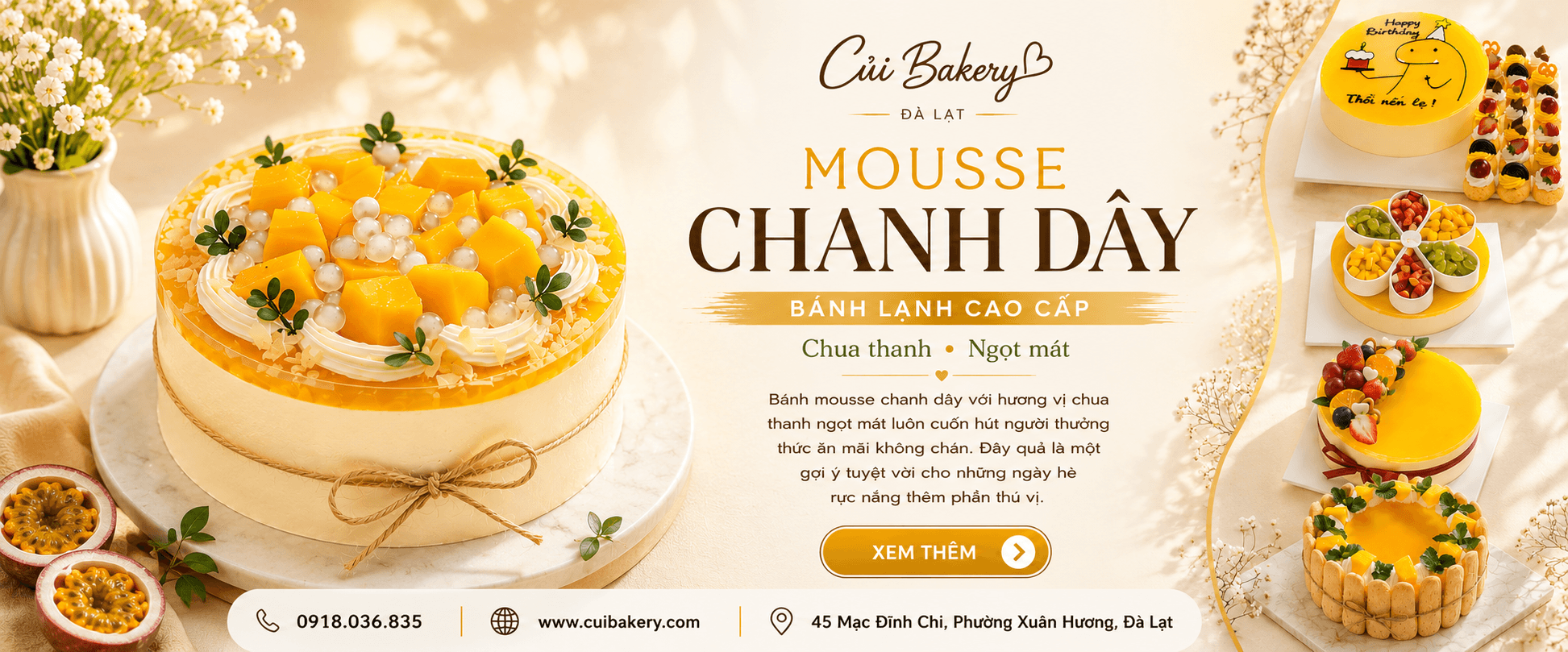 Mẫu Bánh Mousse Chanh Dây